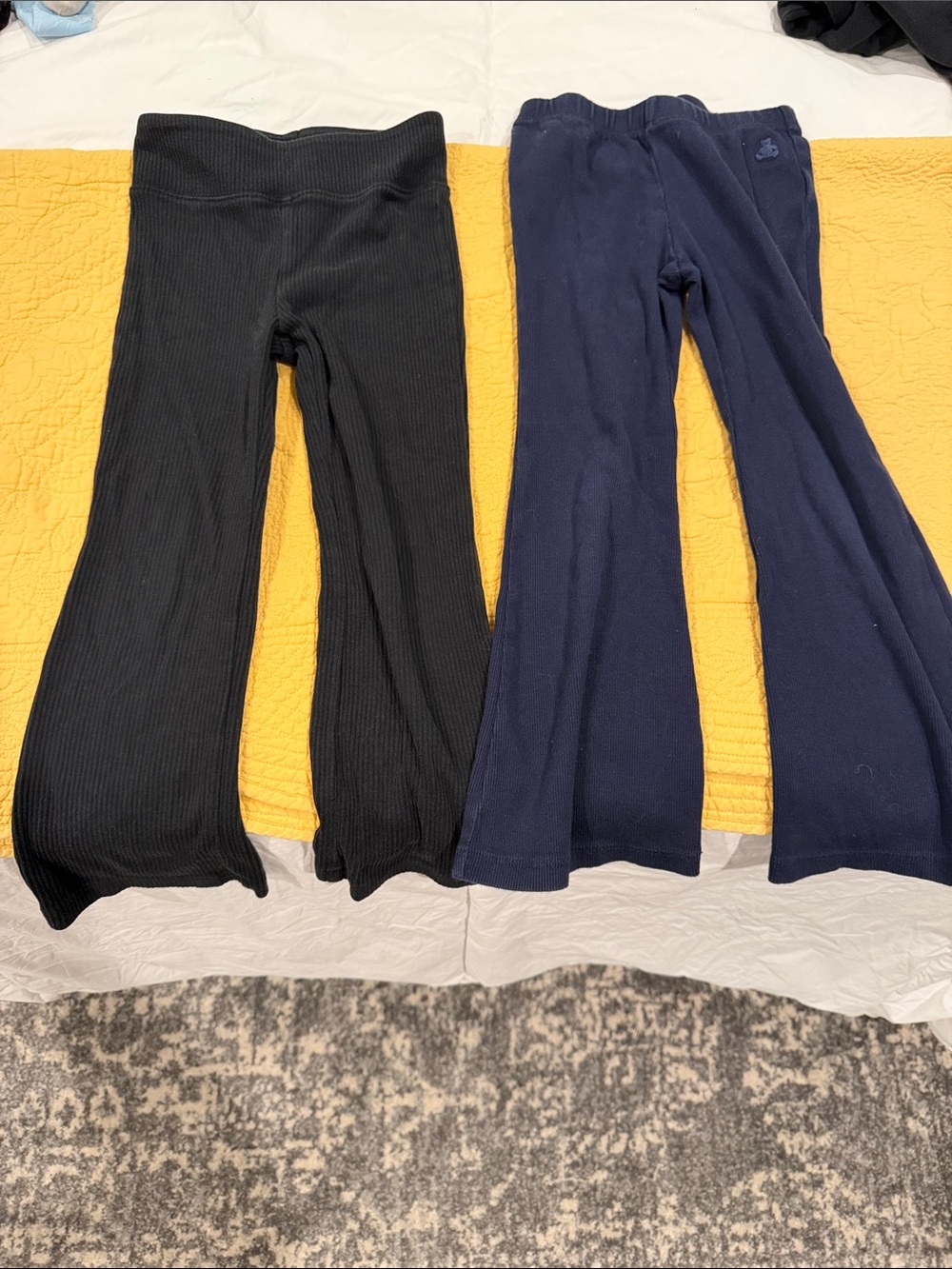 Crewcuts Black Ribbed & Navy Flare Leggings - 2-Pack 1 Crewcut 1 Babygap